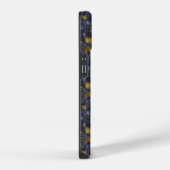 Goud en Zilver Blauw Gesmolten Metaal iPhone Hoesje (Rechterkant)