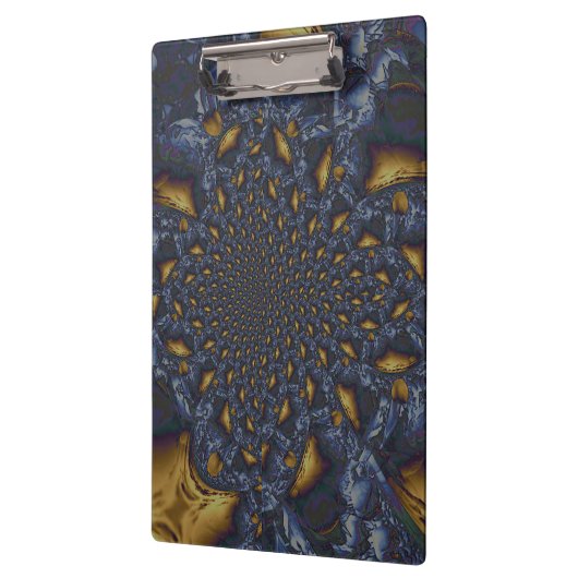 Goud en Zilver Blauw Gesmolten Metaal Klembord (Links)