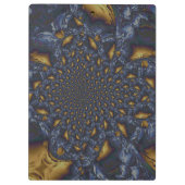 Goud en Zilver Blauw Gesmolten Metaal Klembord (Achterkant)