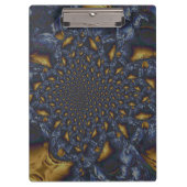 Goud en Zilver Blauw Gesmolten Metaal Klembord (Voorkant)