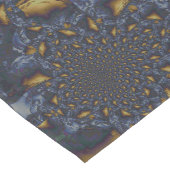 Goud en Zilver Blauw Gesmolten Metaal Korte Tafelloper (Hoek)