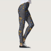 Goud en Zilver Blauw Gesmolten Metaal Leggings (Rechts)