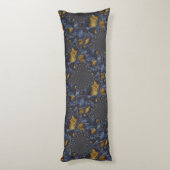 Goud en Zilver Blauw Gesmolten Metaal Lichaamskussen (Achterkant (Verticaal))