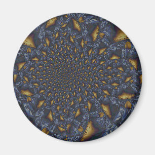 Goud en Zilver Blauw Gesmolten Metaal Magneet