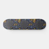 Goud en Zilver Blauw Gesmolten Metaal Persoonlijk Skateboard (Horizontaal)