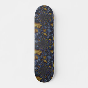 Goud en Zilver Blauw Gesmolten Metaal Persoonlijk Skateboard