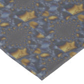 Goud en Zilver Blauw Gesmolten Metaal Tafelkleed (Gekanteld)