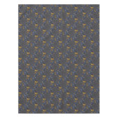 Goud en Zilver Blauw Gesmolten Metaal Tafelkleed (Voorkant)