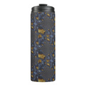 Goud en Zilver Blauw Gesmolten Metaal Thermosbeker (Voorkant)