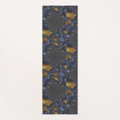 Goud en Zilver Blauw Gesmolten Metaal Yogamat (Voorkant)