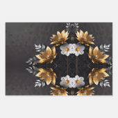 Goud en zilver Bruiloft Cadeau Wrapping Papier Bla Inpakpapier Vel (Voorkant 2)