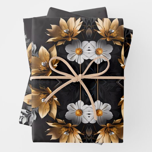 Goud en zilver Bruiloft Cadeau Wrapping Papier Bla Inpakpapier Vel (In situ)