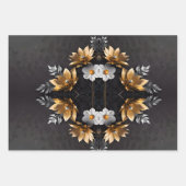 Goud en zilver Bruiloft Cadeau Wrapping Papier Bla Inpakpapier Vel (Voorkant)