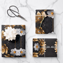 Goud en zilver Bruiloft Cadeau Wrapping Papier Bla Inpakpapier Vel