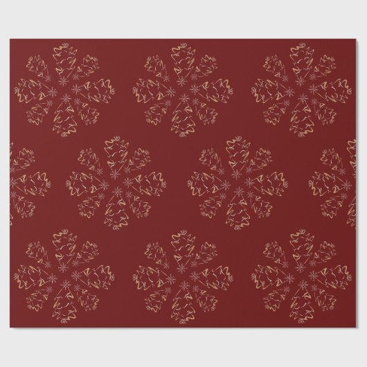 Goud en zilver cadeaupapier (Vlak)