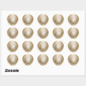 Goud en zilver Celtic Damask Envelope Seal Ronde Sticker (Vel)