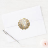 Goud en zilver Celtic Damask Envelope Seal Ronde Sticker (Envelop)