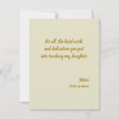 Goud en Zilver (Checkers en Stripes) Bedankkaart (Achterkant)