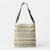 Goud en Zilver (Checkers en Stripes) Crossbody Tas (Achterkant)