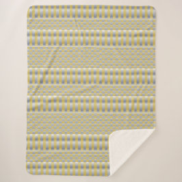 Goud en Zilver (Checkers en Stripes) Sherpa Deken