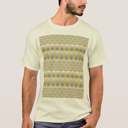 Goud en Zilver (Checkers en Stripes) T-shirt (Voorkant)
