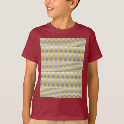 Goud en Zilver (Checkers en Stripes) T-shirt (Voorkant)
