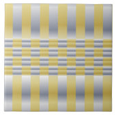 Goud en Zilver (Checkers en Stripes) Tegeltje (Voorkant)