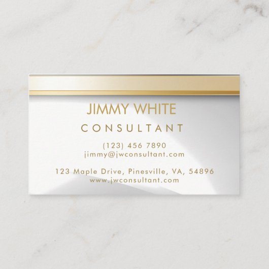 Goud en Zilver Consultant Visitekaartje (Achterkant)