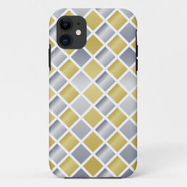 Goud en Zilver (Diamond Checkered) Case-Mate iPhone Case