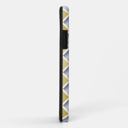 Goud en Zilver (Diamond Checkered) Case-Mate iPhone Case (Achterkant/rechts)