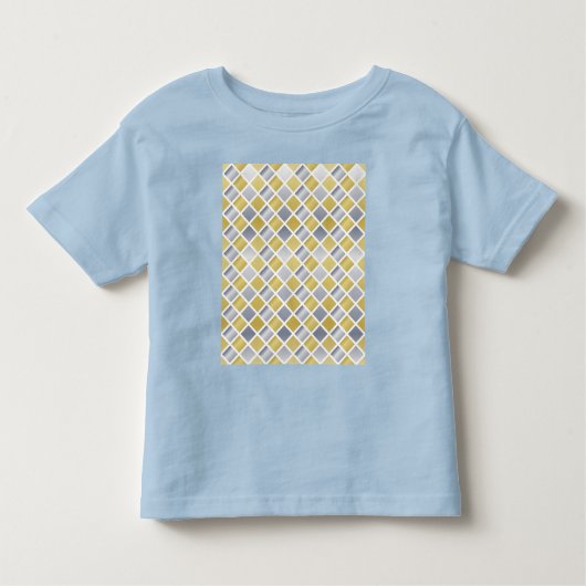 Goud en Zilver (Diamond Checkered) Kinder Shirts (Voorkant)