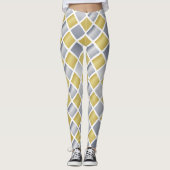 Goud en Zilver (Diamond Checkered) Leggings (Voorkant)