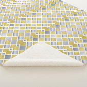 Goud en Zilver (Diamond Checkered) Sherpa Deken (3/4)