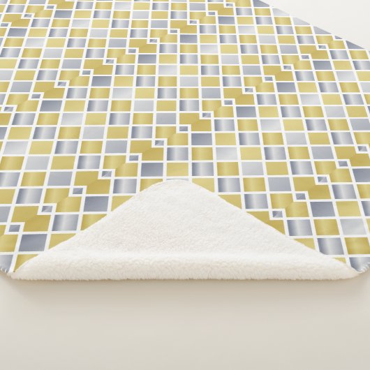 Goud en Zilver (Diamond Checkered) Sherpa Deken (3/4)