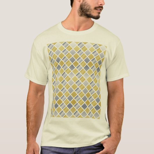 Goud en Zilver (Diamond Checkered) T-shirt (Voorkant)