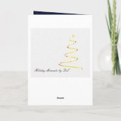 Goud en zilver- feestdagen kaart (Achterkant)