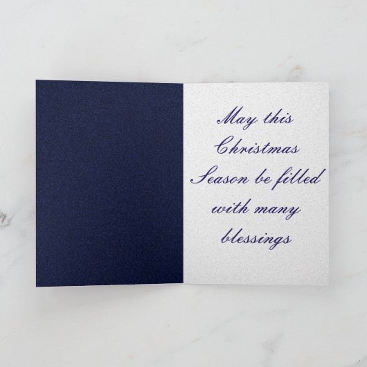 Goud en zilver- feestdagen kaart (Binnen)