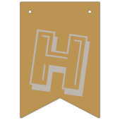 Goud en Zilver Gelukkige Verjaardag Vlaggetjes (Tweede vlag)