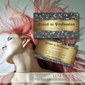 Goud en Zilver Glitter Lichtgevende Sterren Elegan Visitekaartje