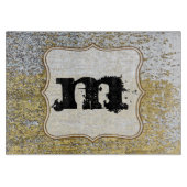 Goud en zilver Grunge glas snijplank (Voorkant)