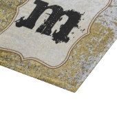 Goud en zilver Grunge glas snijplank (Hoek)