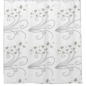 Goud en zilver — Hearts Showgordijn Douchegordijn (Voorkant)