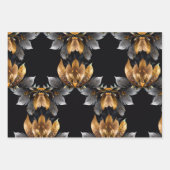 Goud en zilver huwelijksgeschenk inpakpapier vel (Voorkant 3)