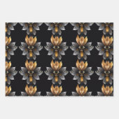 Goud en zilver huwelijksgeschenk inpakpapier vel (Voorkant 2)