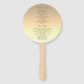 Goud en Zilver Huwelijksprogramma Handwaaier (Achterkant)