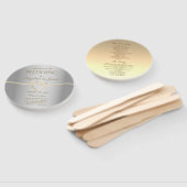 Goud en Zilver Huwelijksprogramma Handwaaier (Niet-gemonteerd)