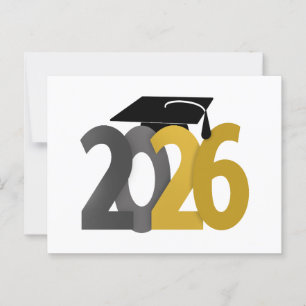 Goud en Zilver Klas van 2026 Afstuderen Briefkaart