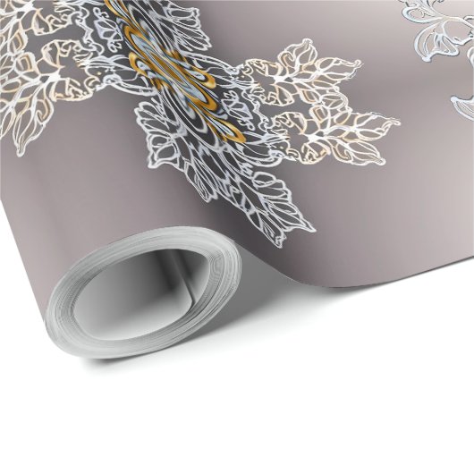 Goud en Zilver Lacy Cadeaupapier (Rol Hoek)