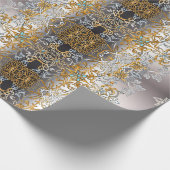 Goud en Zilver Lacy Cadeaupapier (Hoek)