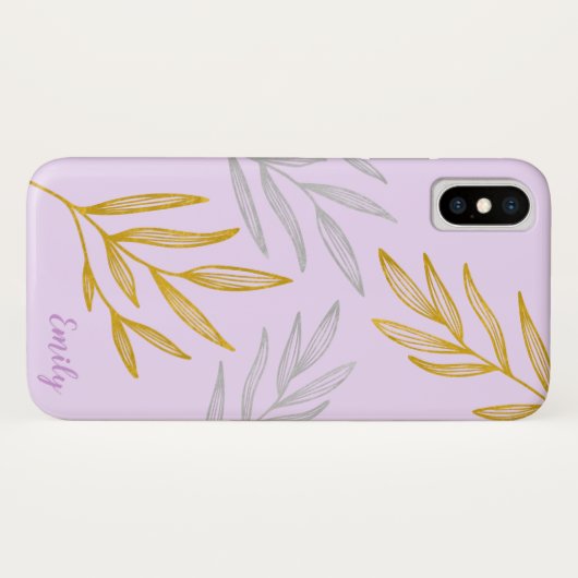 Goud en zilver laten persoonlijke telefoontas Case-Mate iPhone case (Achterkant (horizontaal))